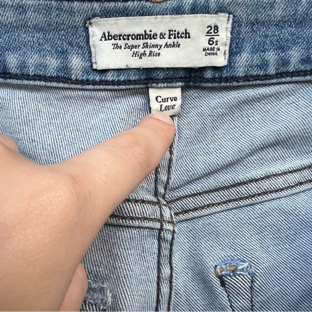 Abercrombie & Fitch The Super Skinny Ankle High-rise Jeans Curve Love 28/6 short